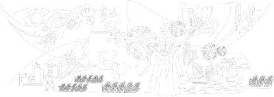 民族團結(jié)浮雕雕塑原創(chuàng)手繪設計稿
